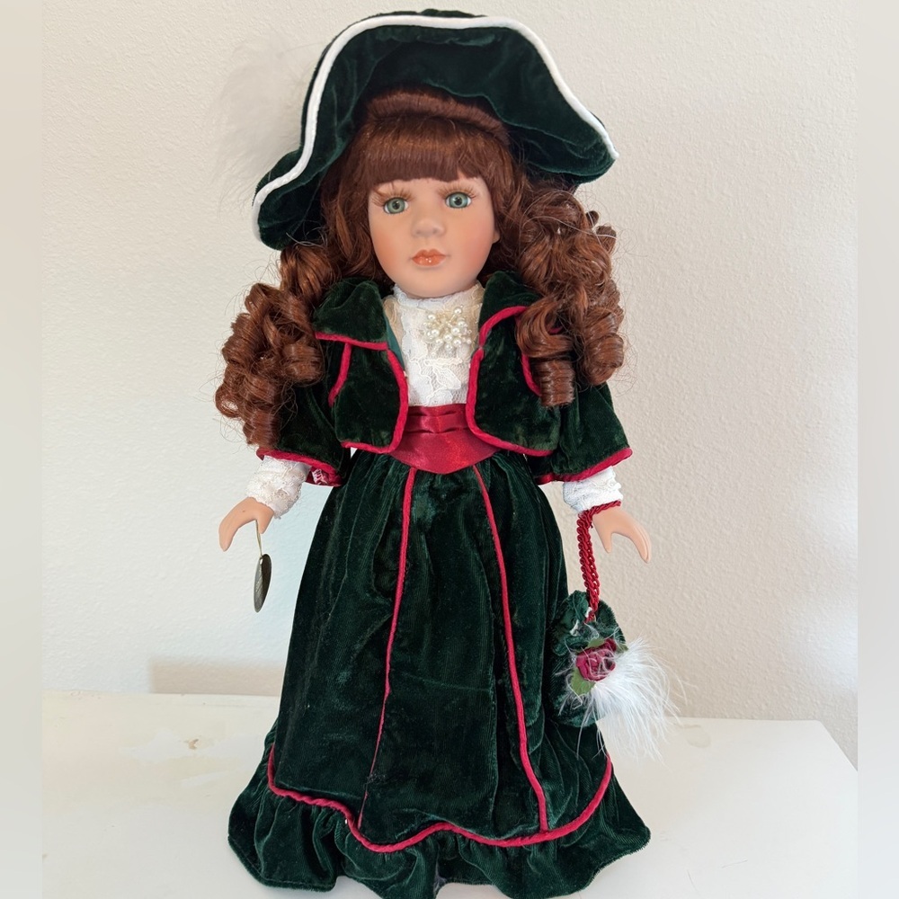 Collector Choice VTG Porcelain Doll Bisque Limited Edition Stand Collectible